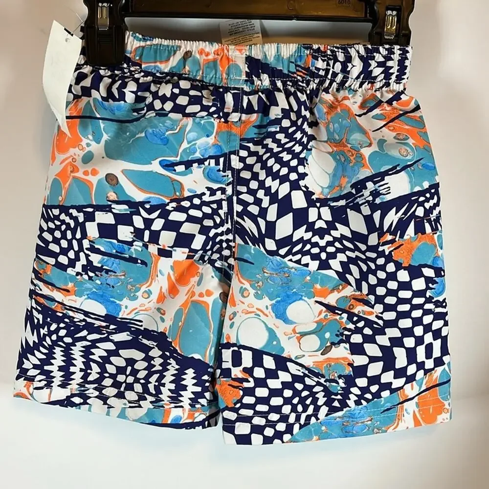 Under Armour Checker Mash Printed Shorts Coastal Swimwear Boys Size 6
